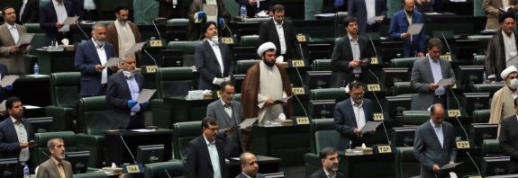 Iranian officials during discussions on Middle East peace negotiations