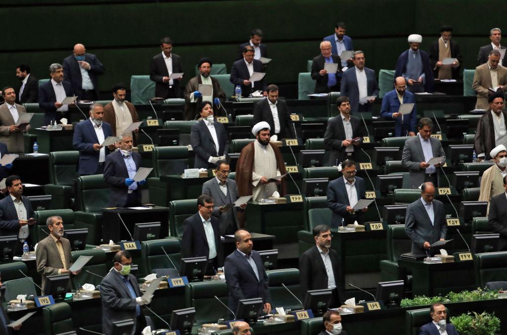 Iranian officials during discussions on Middle East peace negotiations