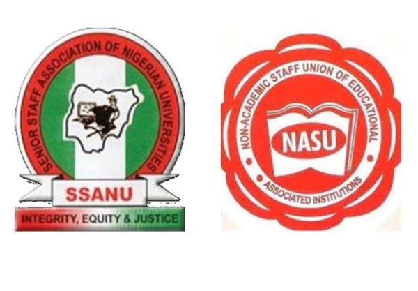 SSANU and NASU members during university strike meeting